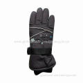 Ski Gloves, Made of 100% Polyester, Waterproof